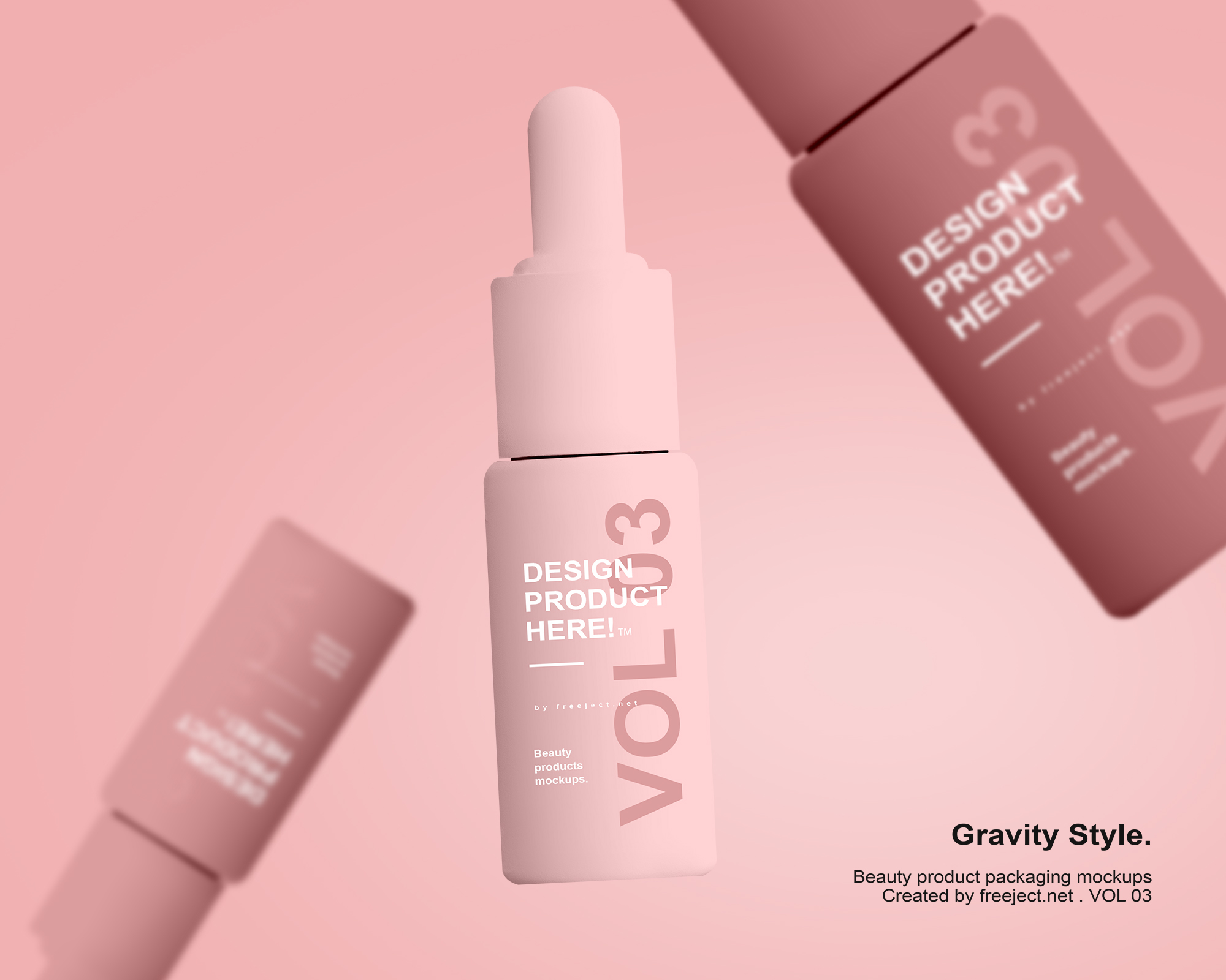 A psd mockup for cosmetic branding. Serum Bottle Mockups Design Beauty Product Packaging Vol 3 Psd File