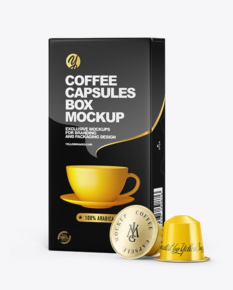 Very beautiful coffee capsules mockup can help you, your client, company or product be exclusive and original. Free Mockup Jpg Coffee Capsules Paper Box Mockup