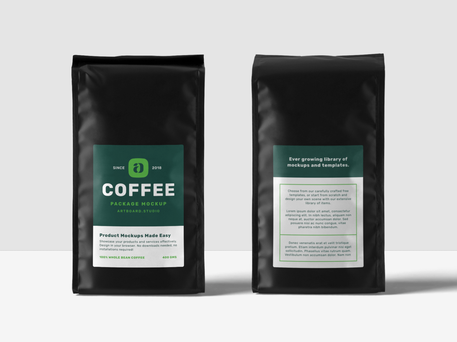 Print designers, web designers and graphic artists who want to get their hands on smart object ready and free to use mockups are finding goodmockups.com to be their favorite. Coffee Packaging Mockup Scene