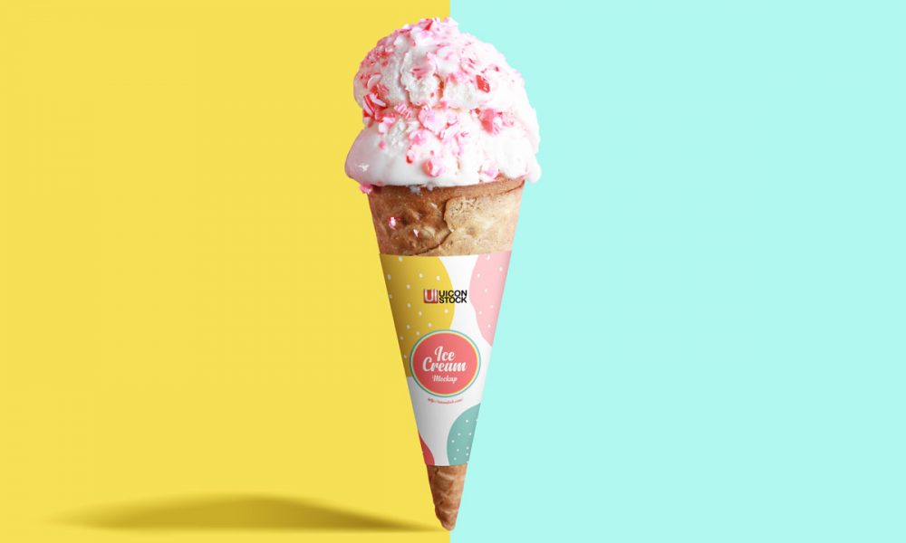 38+ Download Ice Cream Cone Mockup Psd Free PSD