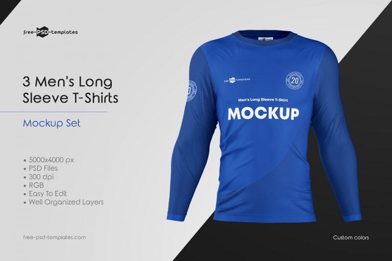 44+ Download Long Sleeve Merch Mockup Free&nbsp;PSD