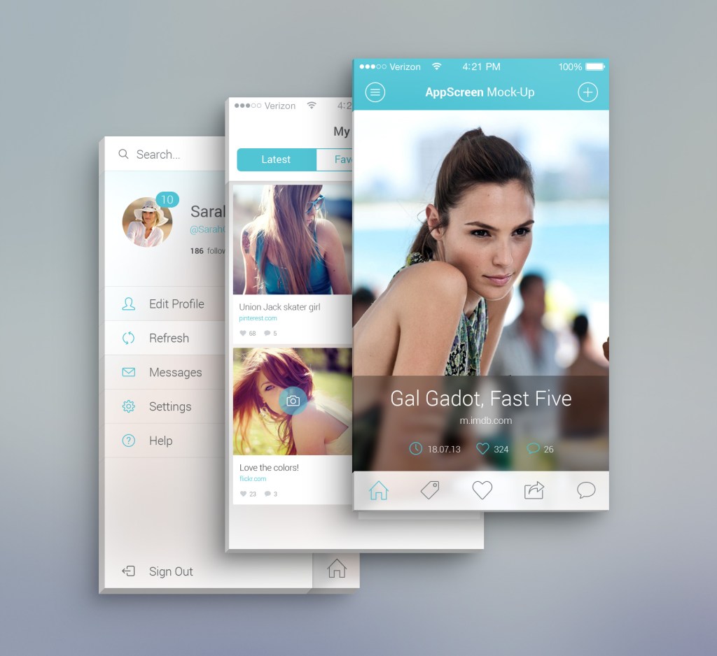 40+ Download Mobile App Screen Mockup Free&nbsp;PSD
