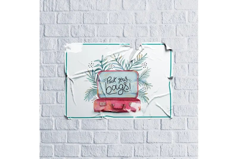 46+ Download Hanging Poster Mockup Free Psd PSD