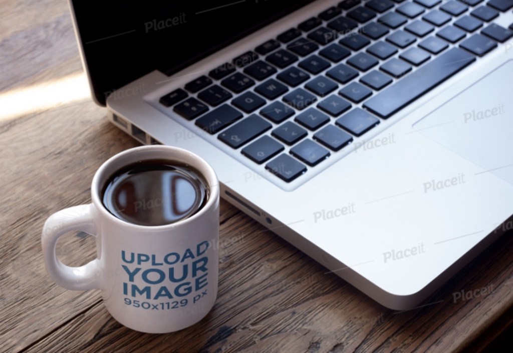 50+ Download Macbook Coffee Mockup Free PSD