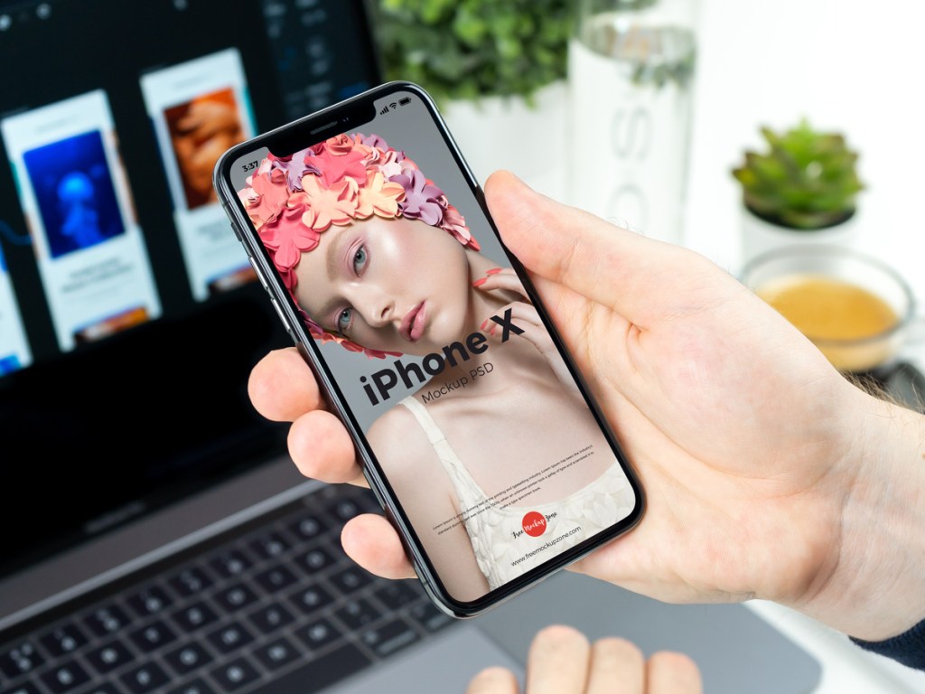 50+ Download Phone In Hand Mockup Free Psd PSD