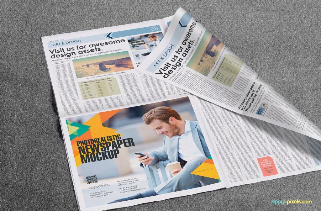 24+ Download Half Page Newspaper Ad Mockup PSD