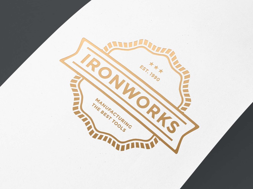 14+ Download Free Gold Foil Logo Mockup&nbsp;PSD